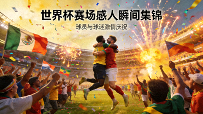 世界杯赛场感人瞬间集锦 - 球员与球迷激情庆祝